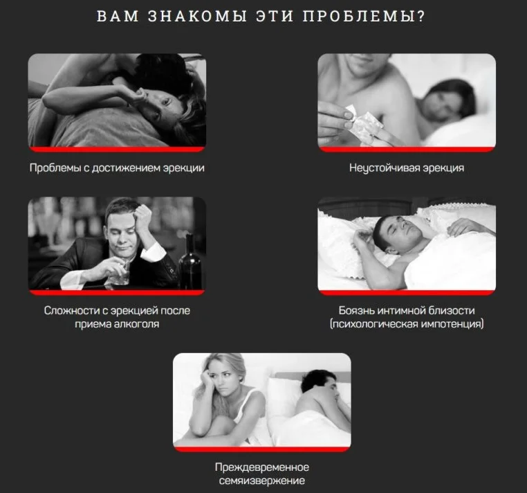 Распространенные проблемы мужчин перед половым актом
