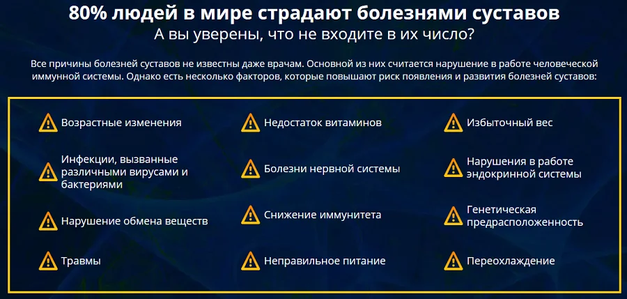 80% людей в мире страдают болезнями суставов