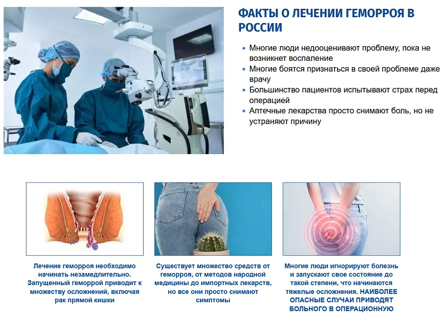 Факты о лечении геморроя в России