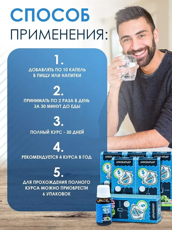 Инструкция по применению Алкобарьер капли от алкоголизма