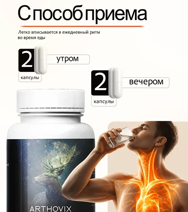 Инструкция по применению Arthovix Meridian капсулы для суставов