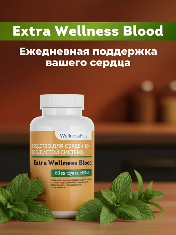 Капсулы Extra Wellness Blood ежедневная поддержка Вашего сердца