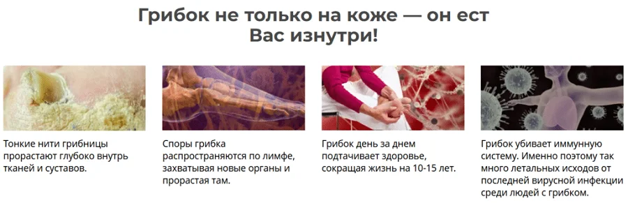 Грибок не только на коже - он ест Вас изнутри!