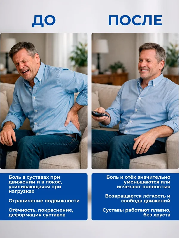 Результаты до и после использования СуставПро эффективного средства для суставов
