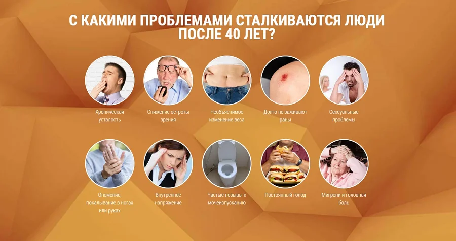 С какими проблемами сталкиваются люди после 40 лет?