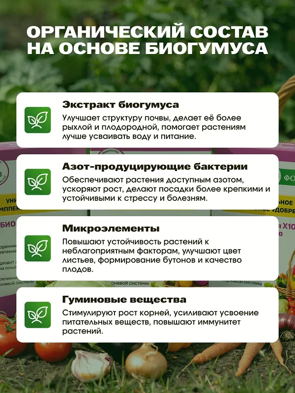 Состав универсального комплексного удобрения Форост